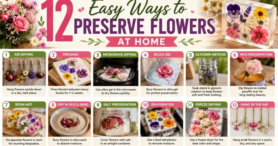 12 Easy Ways to Preserve Flowers at Home